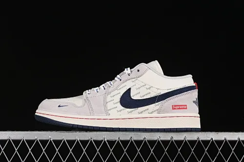 All categories Air Jordan Jordan series basketball shoes Air Jordan 1 Low High-end customized low-top sneakers Air Jordan 1 Low AJ1 Joe 1 Supreme joint-Zhubahui printing High-end customized low-top retro basketball shoes LJ6688-009